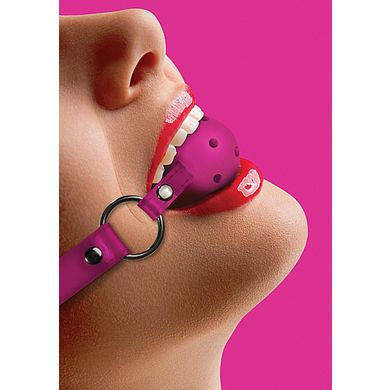 Mundknebel - Ball Gag - mit Atemlchern pink