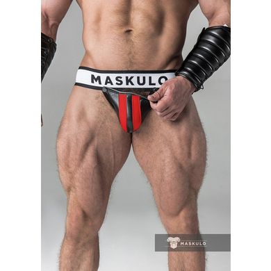 MASKULO - Fetish Jockstrap - Detachable codpiece - Black/Red