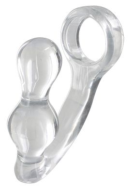 11,5 x 4 cm ToyJoy Manpower Plug mit Cockring 4 cm clear
