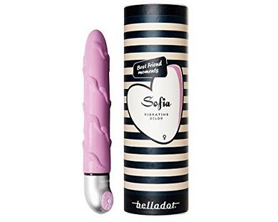 Sofia - vibrierender Dildo in Pink ** Mit Stoffbeutel ** / reizvolle Form für Sie und