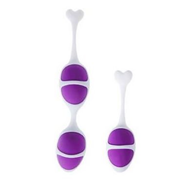  Pretty Love Kegel Ball Alice aus Silikon mit einem 2-er Set und einem Single Ball in purp
