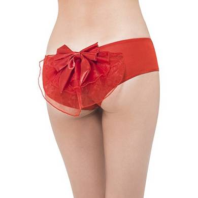 Fever ? Burlesque-Slip in Rot mit Schleife