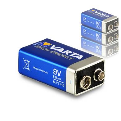4 x Varta 9V Block High Energy Batterie 6LR61 E-Block Alkaline - 4 Stk