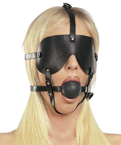 Fetish Face Kit - Kopfgeschirr mit Silikon-Mundknebel