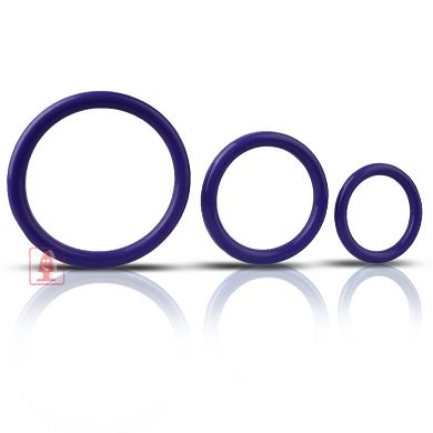 3er Penisring - Set violett