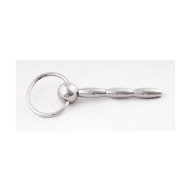 Penis Plug Dilator mit Kugel und Ring 85 mm lang - Prinzenzepter - Harnröhren Plug -