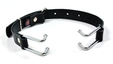 Leder Smile-Hook SCHWARZ