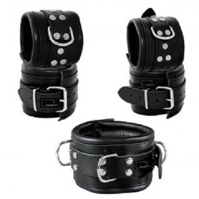 Fesselset Hals- Hand und Fu in 8cm breit [Sibada]