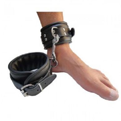Leder Fufessel Schwarz Professional