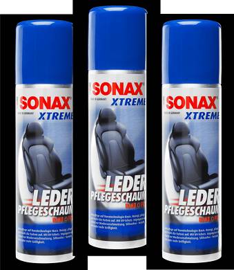 SONAX XTREME 3 Leder Pflege Schaum NanoPro 3 X 250 ml /289100 / GP45,00 ? pro L)