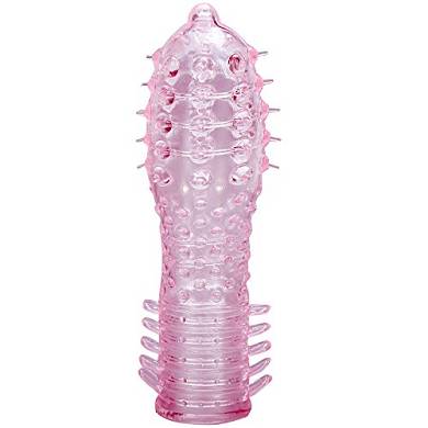 2 Stück Sex Spielzeug Soft Silikon Kristall Kondom Penis-Verlängerungen. Penis E