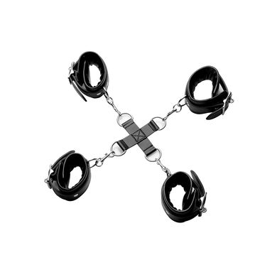STRICT - HOGTIE - Lederimitat Hand-Fu-Fesseln