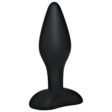 Schwarzer Analplug mit schmaler Spitze