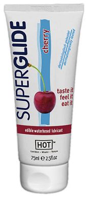 Superglide Cherry - 75 ml Gleitgel, essbar mit versch. Geschmack