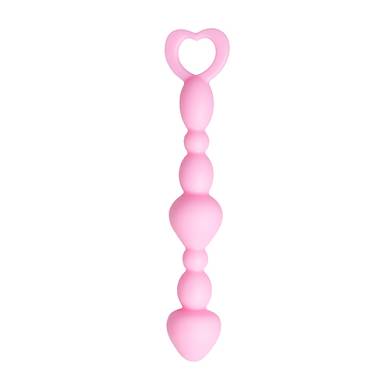 Analperlen mit Herz am Ende in Pink