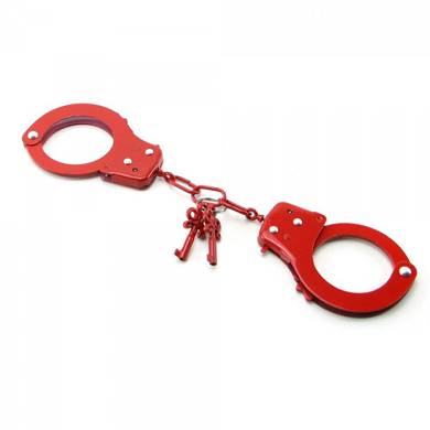 Fetish Fantasy - Metall-Handschellen - in Rot