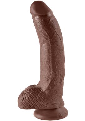 23 x 5,5 cm Dildo King Cock 9 Inch with balls brown