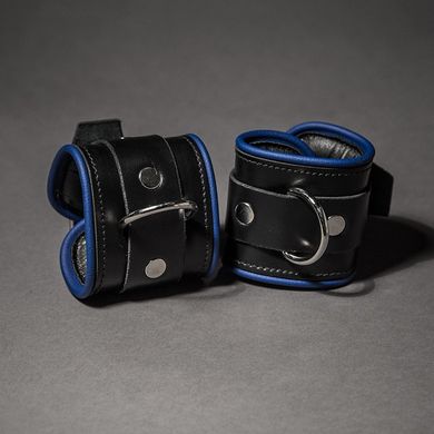 Piped Leather Wrist Cuffs