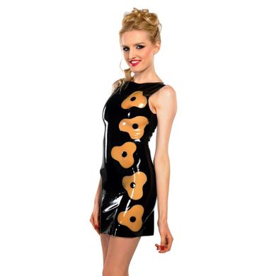 Latex Design Minikleid gemustert