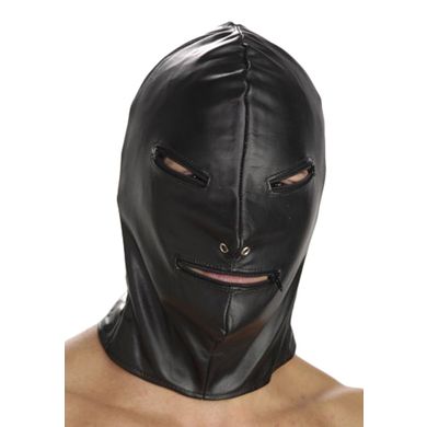 STRICT - Ledermaske mit Reissverschlssen - Leather Basic Zipper Hood