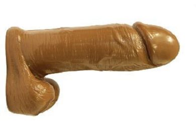SI IGNITE Thick Cock mit Balls. 25 cm (10 in). Braun