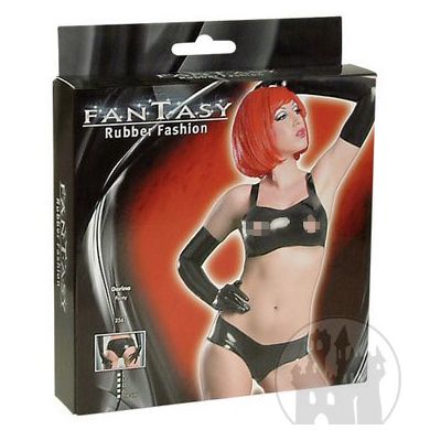 Latex Slip schwarz