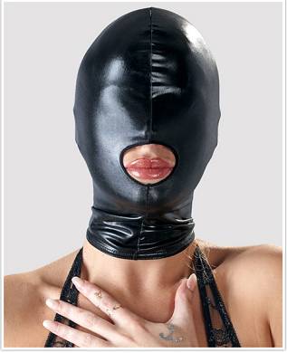 Kopfmaske aus hochglänzendem Wetlook