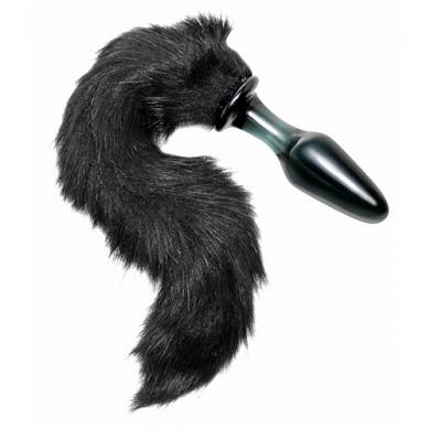 Klassischer Buttplug aus Glas fr Ponyplay