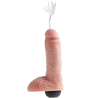 20 x 5 cm Dildo King Cock Squirting 8 Inch with balls Spritzdildo flesh