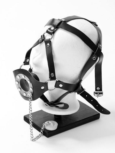 Leder Knebel-Geschirr mit Stpsel