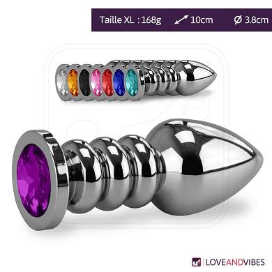 Rosebud-Analschmuck in XL, Schraubenoptik - 8 Farben