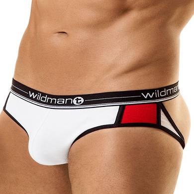 WildmanT Apollo Jock with Cock Ring Underwear White/Red
