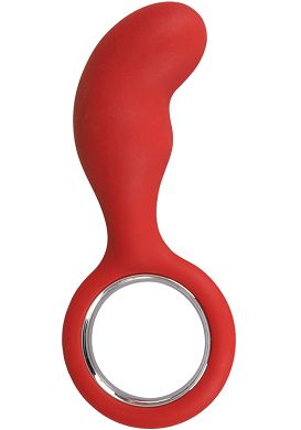 13,5 x 1,6 - 3 cm Butt Plug Rckholring rot