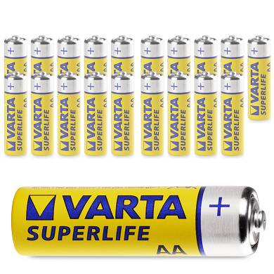20x Varta AA SuperLife Mignon LR06 Batterie - 1000mAh 1,5V Super Life - 20 Stück