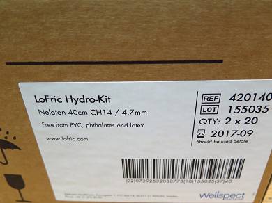 2x 20 Stk. LOFRIC Hydro Kit Katheter Nelaton 40cm CH 14 4.7mm REF 4201400