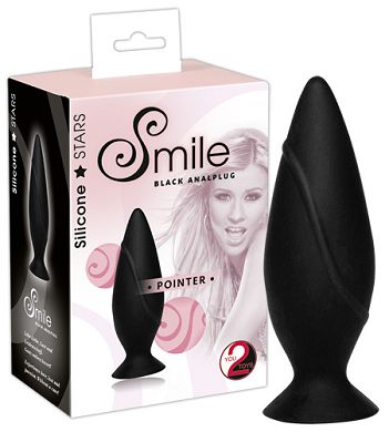 10 x 3,2 cm Smile Pointer Butt Plug black