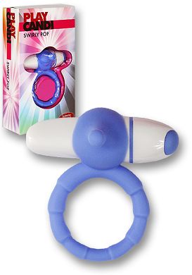 Vibro-Penisring - Play Candy Swirly Pop blue