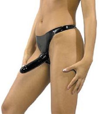 Latex Damen-Slip mit Penis S-L