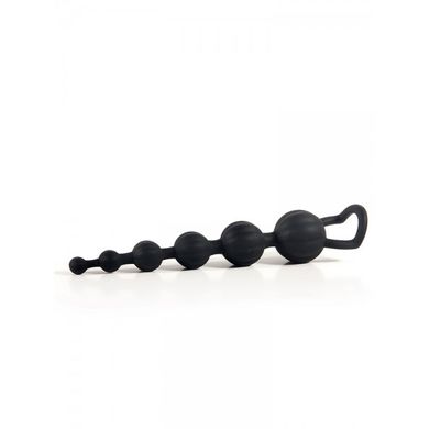 Silicone Butt Beads: Analkette, schwarz