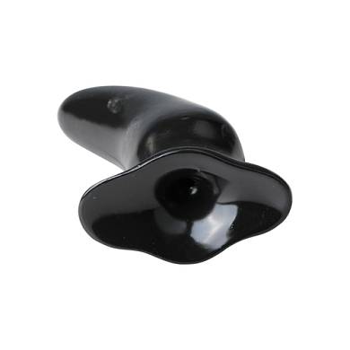 Gebogener Analdildo in Schwarz 13 cm