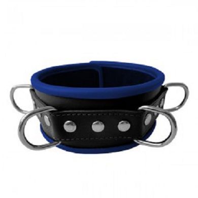 Leder Halsfessel Blau