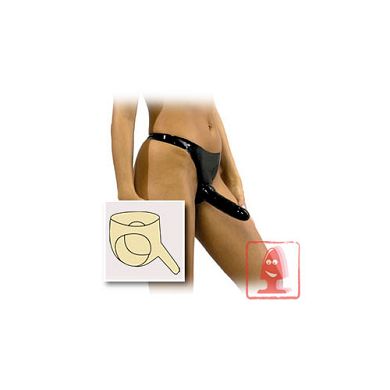 Latex Slip mit Dildo