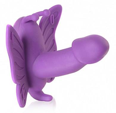 Deluxe double Silikon Vibrator Butterfly mit G Punkt Stimulation. kabellos