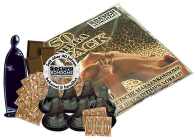 Secura Kondome Black Power - Schoko - Inhalt: 50 Stck