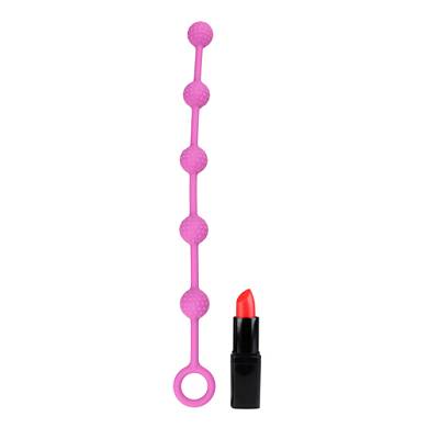 Analperlen Pink gerippt M