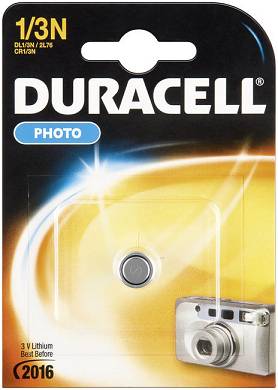 Lithium Batterie; CR 1/3 N (DL 1/3 N) Duracell 1-BL
