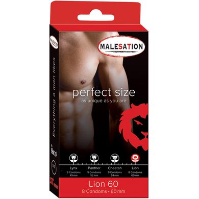 Malesation Kondome Perfect Size Lion 60 mm Breite 8er