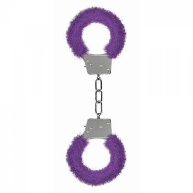Flauschige Handschellen - in Violett