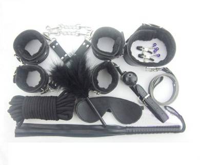 Dopobo BDSM Bondage & SM Spielzeug Set Fesseln Fussfesseln Halsband usw Gepolstert f&u