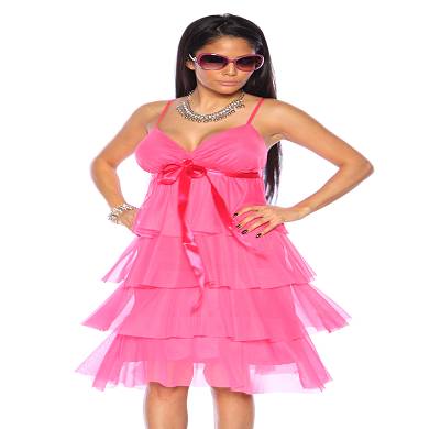 Cocktail Kleid mit einer Schleife verziert